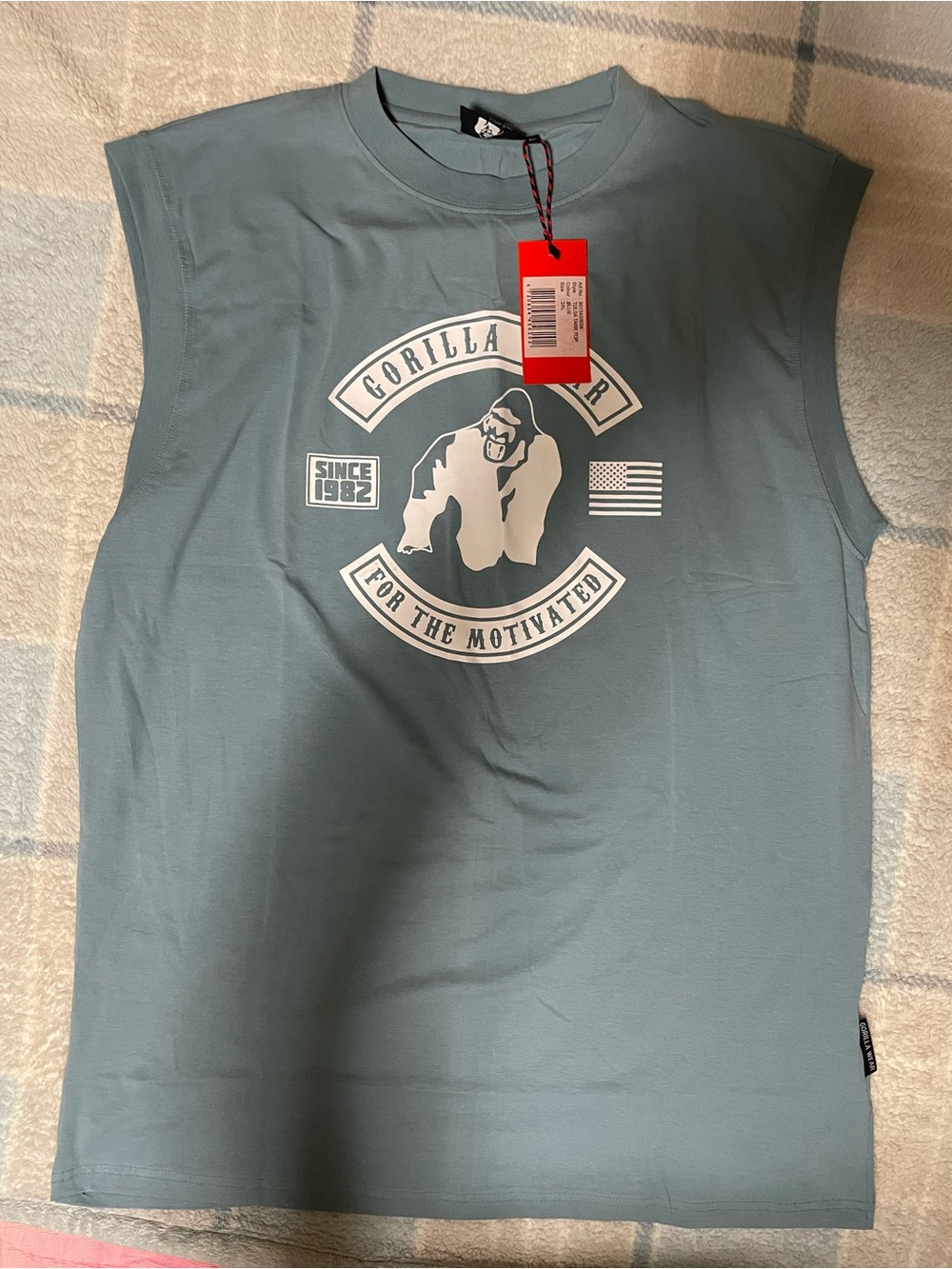 Men's Sleeveless Tank Top in Dusty Blue